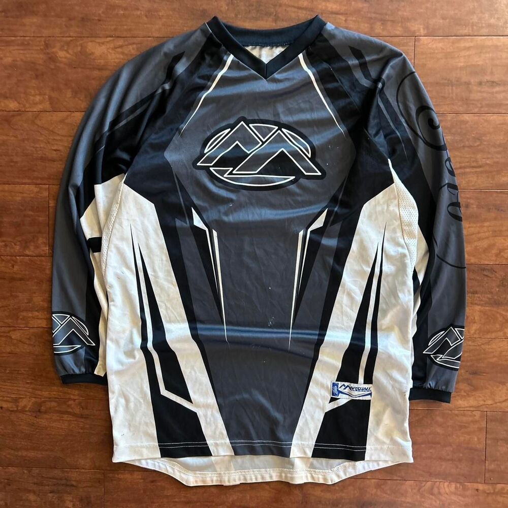Marshall black & white motocross racing jersey